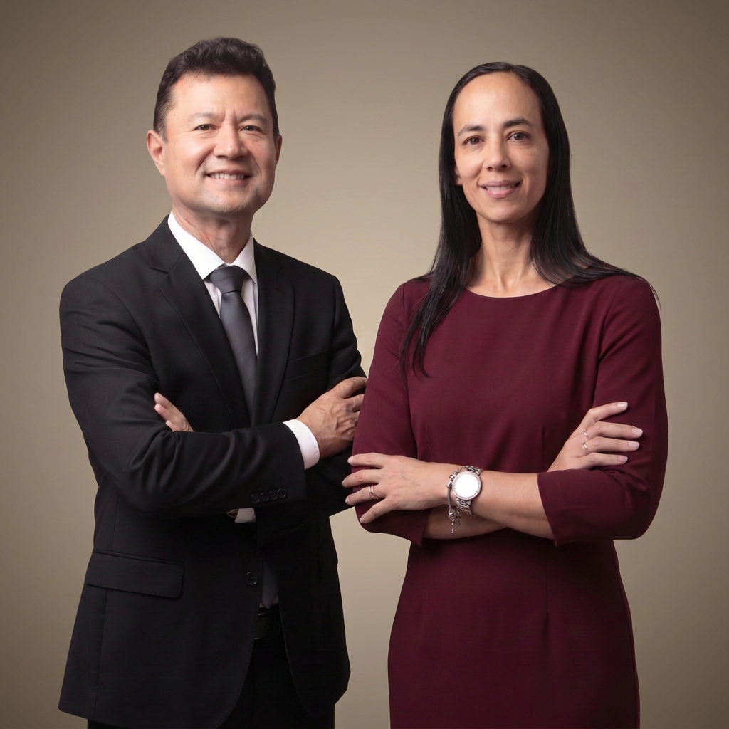 Dr. Hugo Sakaguchi e a nutricionista Juliana Guimarães